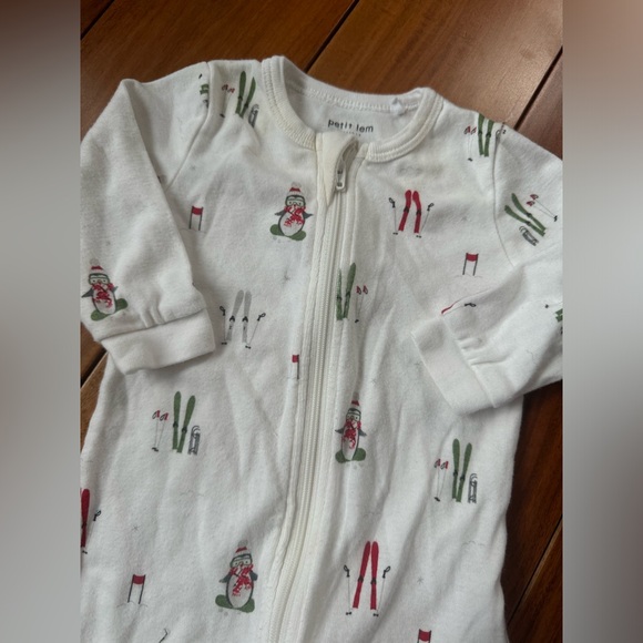 EUC. Petit Lem 3 Months. Holiday Pajamas Footed. - Picture 2 of 4